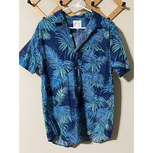 AMERICAN EAGLE Hawaiian Print Shirt - Size Large
